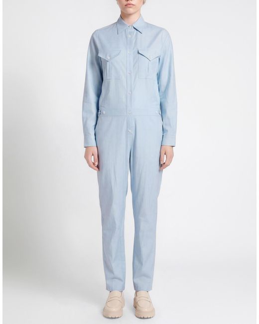 Eleventy Blue Jumpsuit Wool, Viscose, Elastane