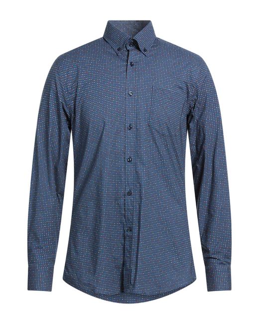 Paul & Shark Blue Midnight Shirt Cotton, Elastane for men