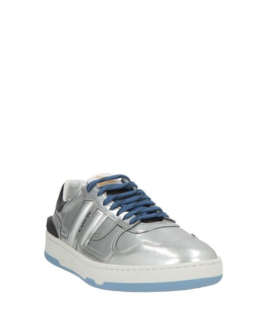 Lanvin White Sneakers Polyurethane, Polyester for men