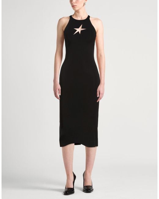 Mugler Black Midi Dress Recycled Polyamide, Elastane
