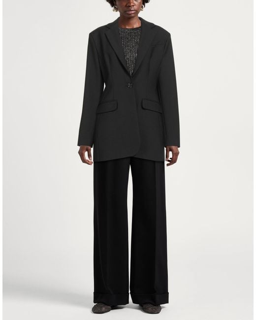 Pinko Black Blazer Polyester, Virgin Wool, Lyocell