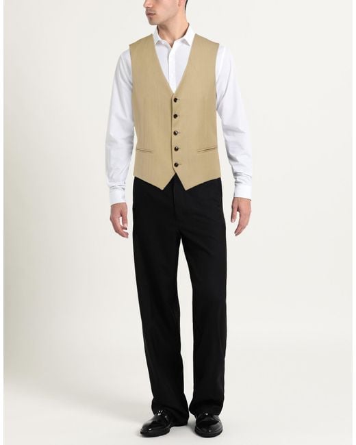 BRERAS Milano Natural Tailored Vest Cotton, Linen for men