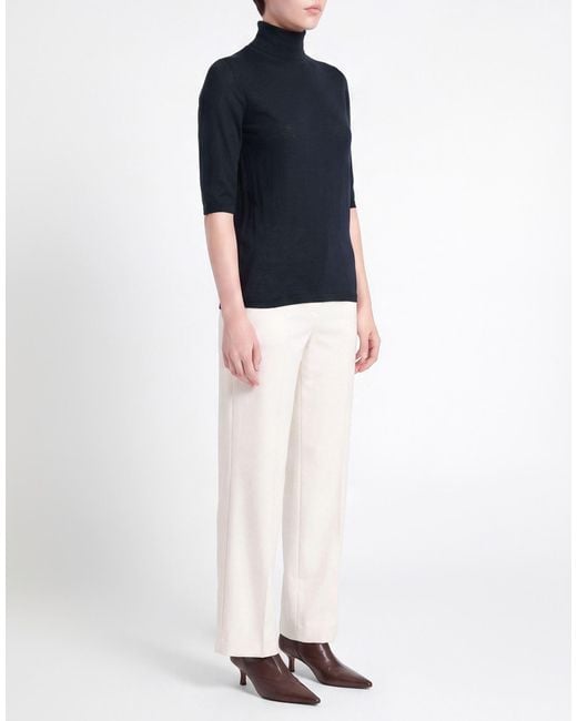 Max Mara Blue Midnight Turtleneck Virgin Wool