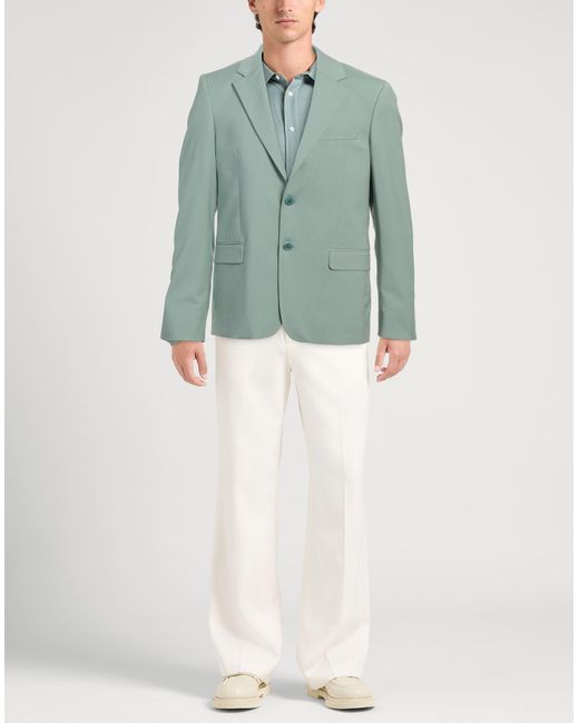 Low Brand Green Blazer Wool, Polyester, Elastane for men