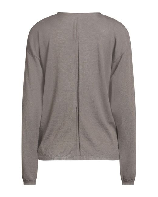 Rick Owens Gray Khaki Sweater Virgin Wool
