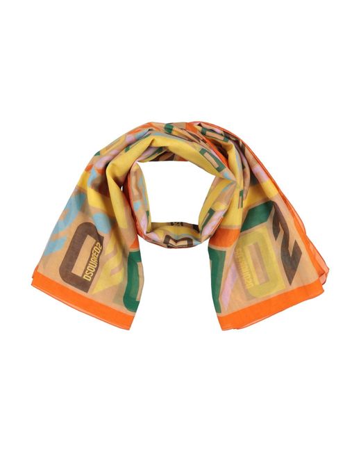 DSquared² Yellow Scarf for men