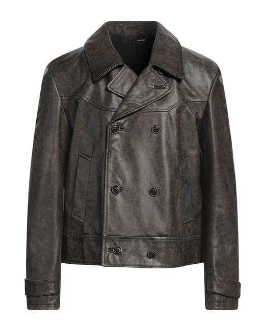 B-used Black Jacket Leather for men