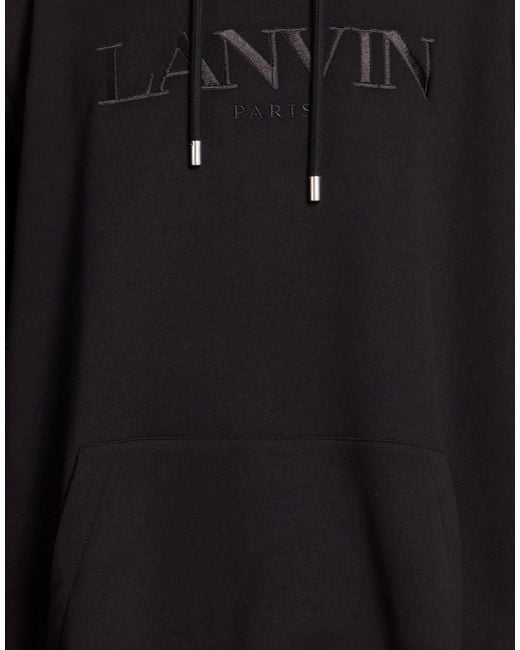 Lanvin Blue Sweatshirt Cotton, Polyester, Elastane for men