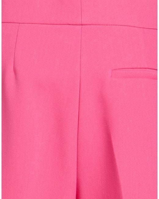 MSGM Pink Fuchsia Pants Polyester, Viscose, Elastane