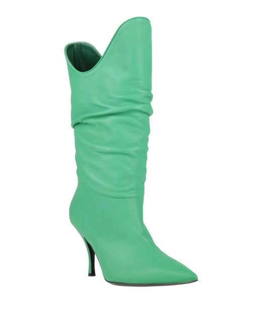 The Attico Green Boot Leather