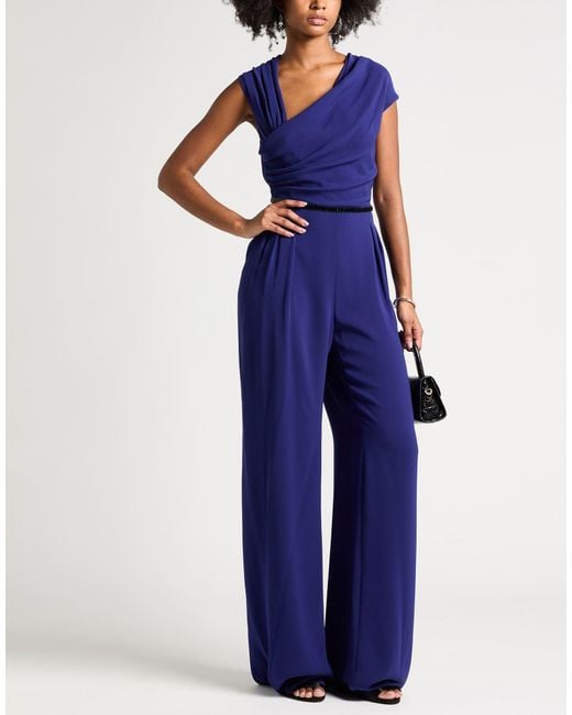 Max Mara Blue Jumpsuit Triacetate, Polyester