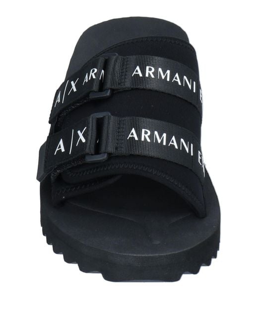 Armani Exchange Black Sandals for men