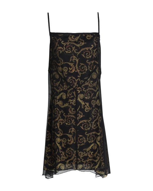 Versace Black Midi Dress Polyester