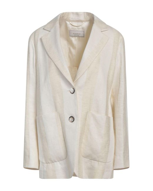 Peserico White Blazer Linen, Viscose