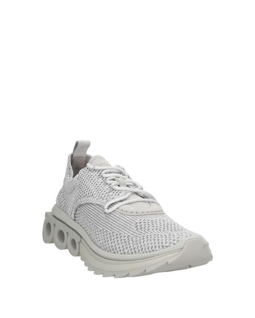 Ferragamo White Sneakers Textile Fibers, Leather