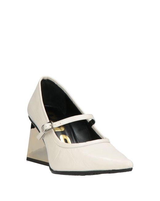 Ras White Pumps Leather