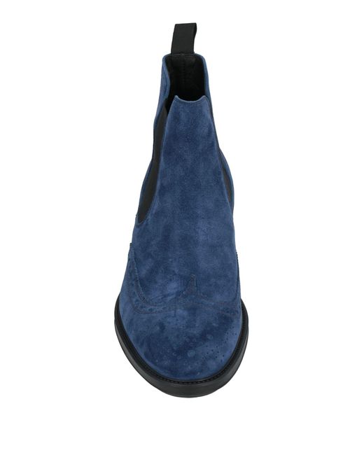 Doucal's Blue Ankle Boots Leather for men