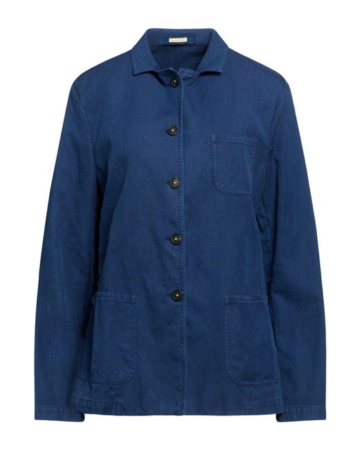 Massimo Alba Blue Jacket Cotton, Linen