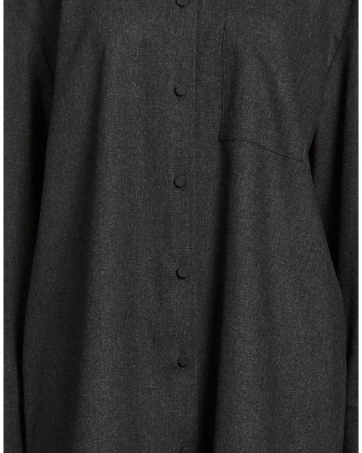 Alysi Black Shirt Viscose, Polyester, Wool, Elastane