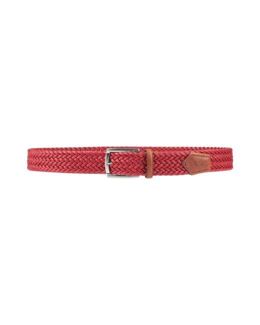Harmont & Blaine Red Belt Cotton, Leather for men