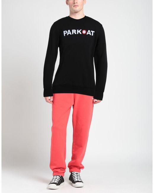 Parkoat Black Sweatshirt Cotton for men