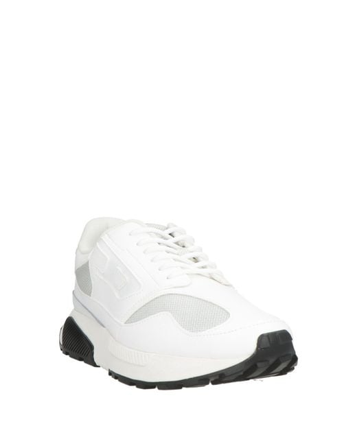 DIESEL White Sneakers Polyester, Polyurethane