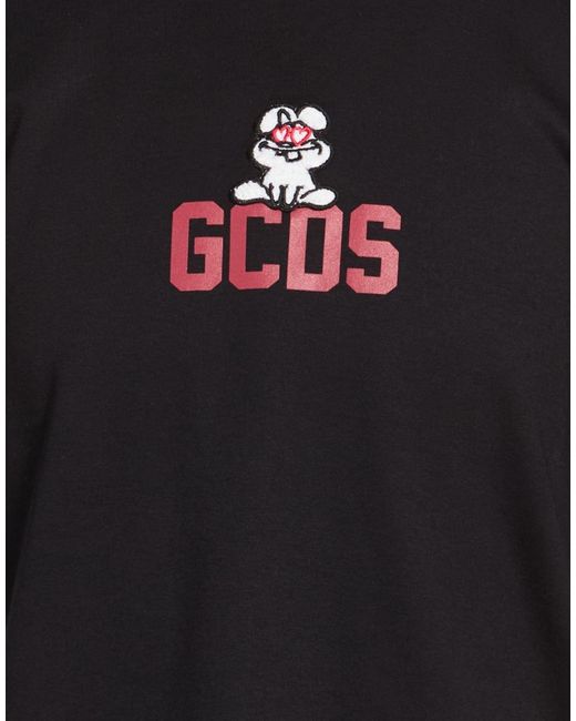 Gcds Black T-Shirt Cotton for men
