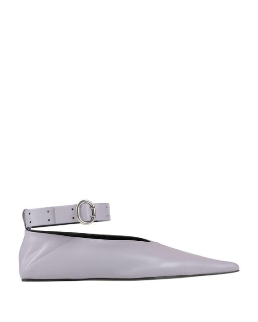 Jil Sander White Ballet Flats