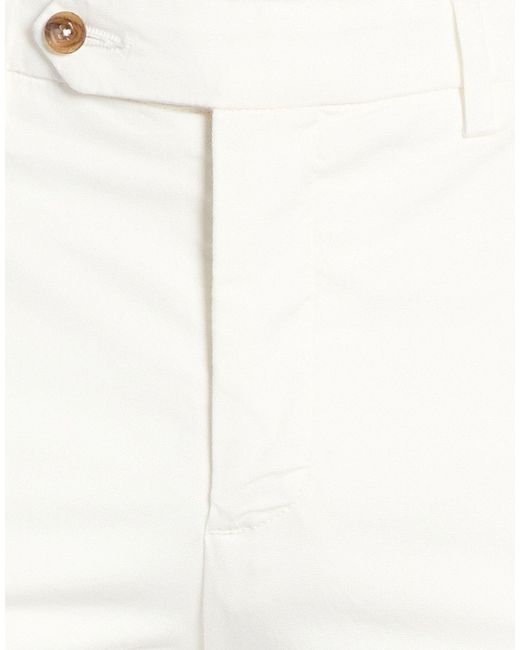 Paoloni White Pants Cotton, Elastane for men