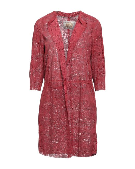 Vintage De Luxe Red Overcoat & Trench Coat
