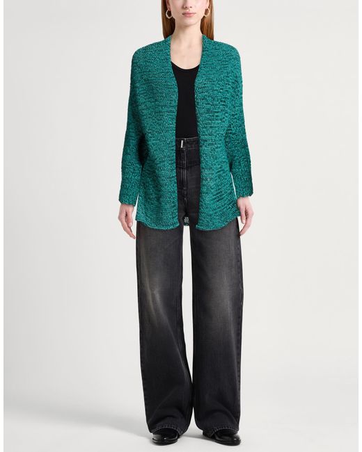 Alpha Studio Green Dark Cardigan Polyester, Polyamide