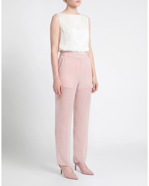 Blumarine Pink Antique Rose Pants Polyester