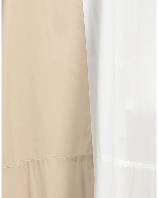 Alpha Studio White Maxi Dress Cotton, Elastane