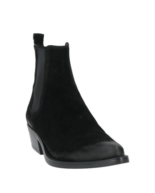 Carmens Black Ankle Boots Leather