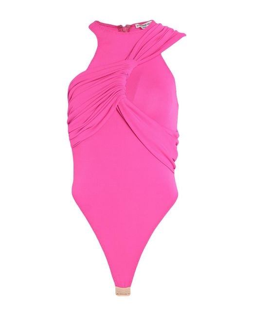 ALESSANDRO VIGILANTE Pink Bodysuit Polyester, Elastane