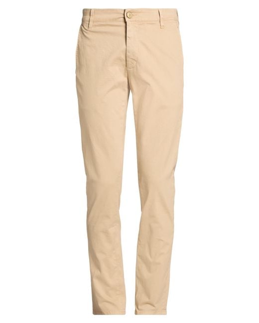 Jeckerson Natural Sand Pants Cotton, Elastane for men