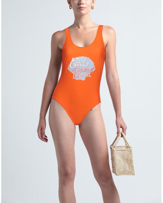 Gcds Orange One-piece Swimsuit