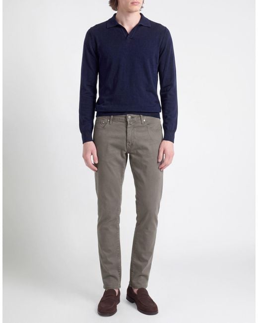 Jacob Cohen Gray Pants Modal, Cotton, Elastane for men
