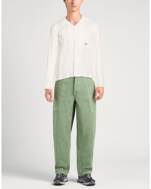 C P Company White Shirt Linen for men