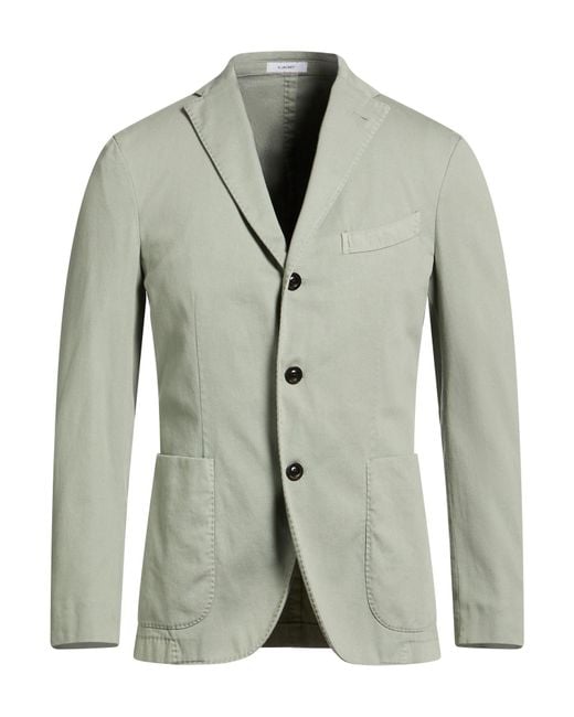 Boglioli Green Blazer Cotton, Elastane for men
