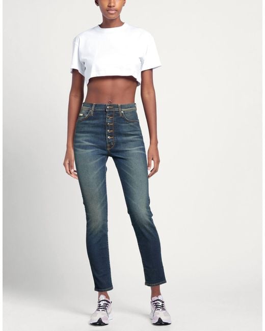 People Blue Jeans Cotton, Elastomultiester, Elastane