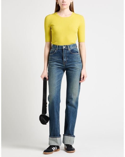 Mantu Yellow Sweater Viscose, Polyester