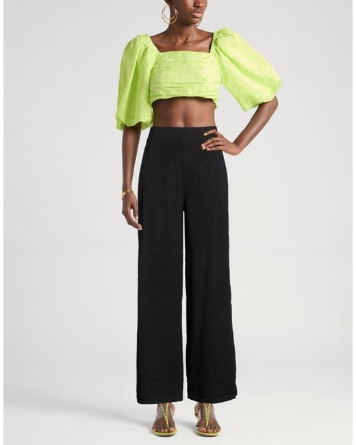 Transit Black Pants Linen, Viscose, Elastane