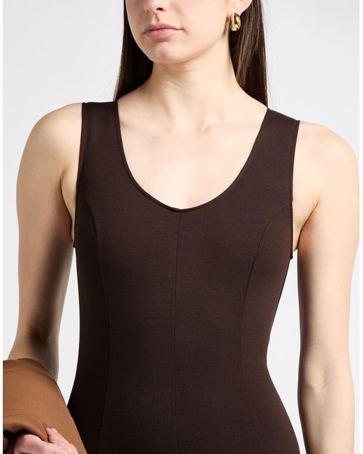 Suoli Brown Dark Jumpsuit Viscose, Polyamide, Elastane
