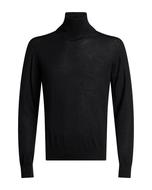 Roberto Collina Black Turtleneck for men