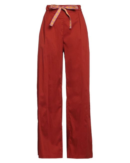 Niu Red Rust Pants Cotton, Polyamide, Elastane