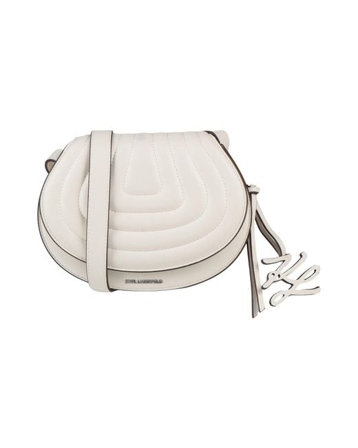Karl Lagerfeld White Cross-Body Bag