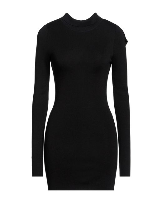AYA MUSE Black Mini Dress Silk, Viscose