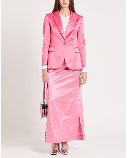 Sa Su Phi Pink Maxi Skirt Silk