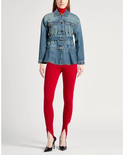 Alaïa Blue Denim Outerwear Cotton, Polyurethane